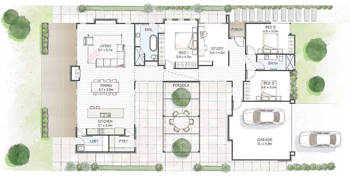 Mondrian 230 (Angle Vale) floorplan